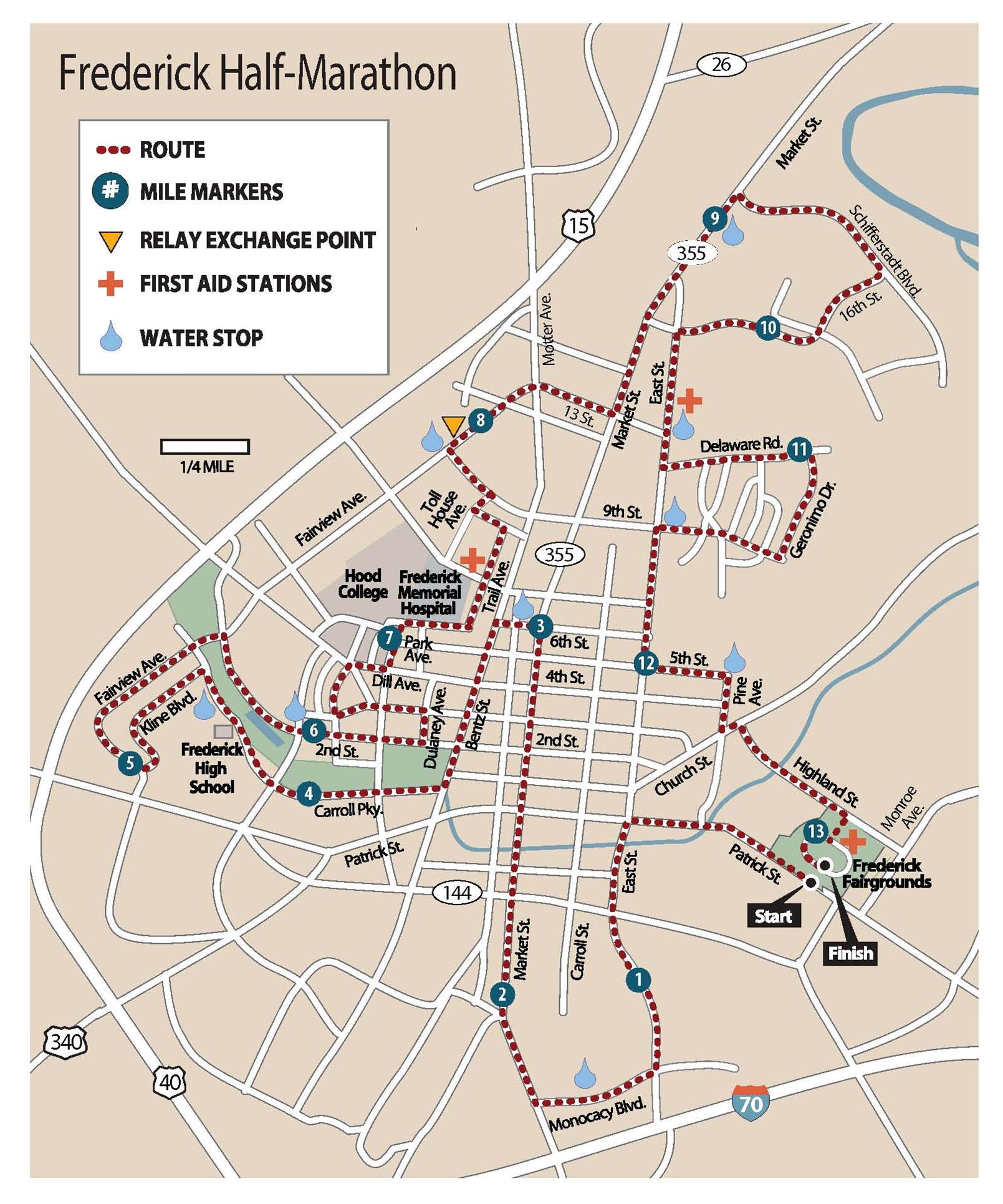 frederick-half-marathon-map-2012